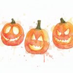 Draw Jack-O’-Lantern: Reference Photo, Sketch & Watercolor